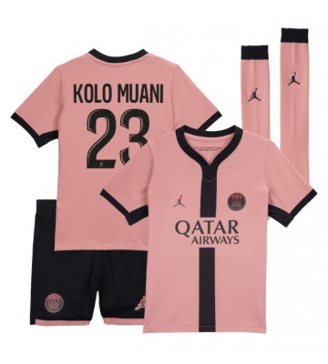 Paris Saint-Germain Randal Kolo Muani #23 Tredje Kläder Barn 2024-25 Kortärmad (+ Korta byxor)